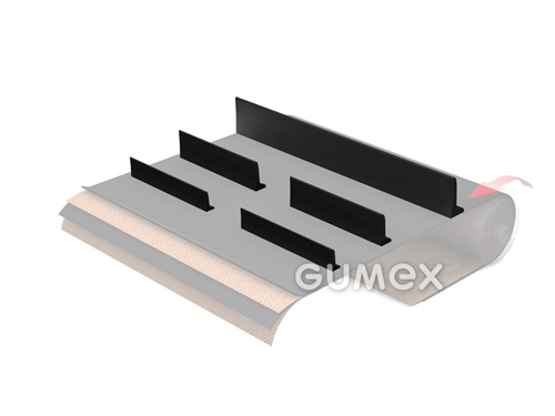 Gummi Querträger, Höhe 32mm, ohne Textileinsatz, EPDM, schwarz, 